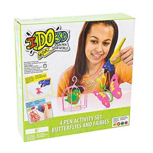 GP Toys Ido3D Ultra, Coffret 4 Tubes, Loisirs Cr&eacute;atifs,Dessiner en 3D, Nouvelle Formule de Gel Qui S&egrave;che Rapidement, 1 Lampe UV, 1 Plaque de Moules, 1 Calque, 1 Guide, Mod&egrave;les Al&eacute;atoires, D&egrave;s 8 Ans, Dd001
