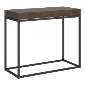Console extensible 90x40/196 cm Nordica Small Noyer Structure Anthracite