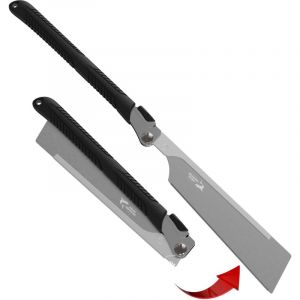 FAMEX 5527 Scie japonaise professionnelle Dozuki 240 mm en acier au carbone &ndash; Tr&egrave;s fine 22 TPI &ndash; &Eacute;paisseur : 0,3 mm &ndash; Fabriqu&eacute;e au Japon &ndash; Scie &agrave; main pliable pour bricolage et commerce, scie fine