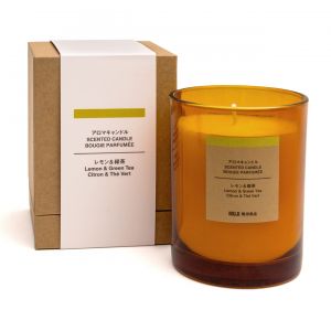 Bougie 1 m&egrave;che citron et th&eacute; vert