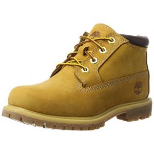 Timberland Nellie Leather and Suede Non-Waterproof, Bottes Chukka Femme, Marron (Wheat), 36 EU
