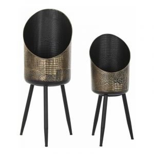 DKD Home Decor Set de Pots de Fleurs, Est&aacute;ndar