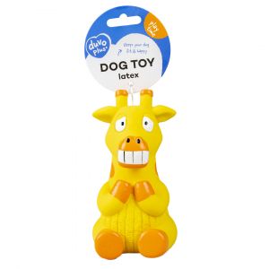 Jouet pour chien zèbre/girafe assis en latex Duvoplus