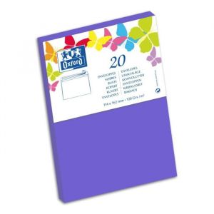 Image de Oxford 20 Enveloppes auto-adh&eacute;sives - 16,2 cm x 11,4 cm x 1,5 cm - Violet