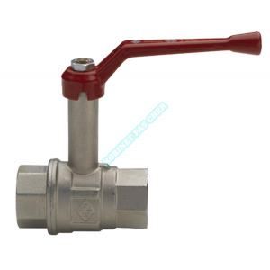 Altech Robinet à tournant sphérique à réhausse. Levier rouge en acier zingué 302 Laiton nickelé FF DN : 1/2 réf 6287040000