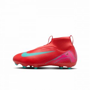 Nike Chaussure de foot à crampons montante multi-surfaces Jr. Mercurial Superfly 10 Academy pour enfant/ado - Rouge - Taille 38.5 - Unisex