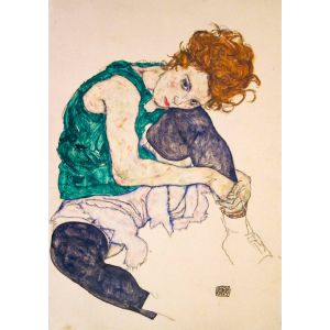 Bluebird Puzzle Egon Schiele - Seated Woman with Legs Drawn Up, 1917
