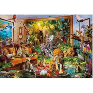 Educa Puzzle Adulte 6000 Pieces Animaux Sauvages, Forets Et Marins Dans La Chambre Collection Animaux