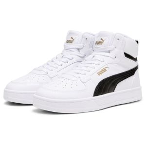 Puma CAVEN 2.0 Mid JR Basket, White Black-Gold, 37.5 EU
