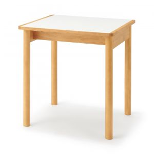 Table en h&eacute;v&eacute;a avec plateau m&eacute;lamin&eacute; carr&eacute;e ‐ S