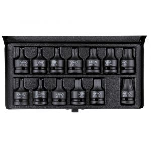 Ludi Jeu de 13 douilles à choc de 1/2" 6 pans et torx