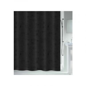 Spirella Rideau de douche Polyester GEORGES 120x200cm Noir - Noir