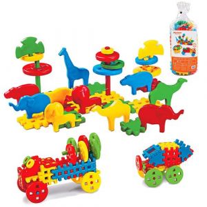 Image de Jeu Marioinex 900208 Waffle Bloque Les Mix, 100 pi&egrave;ces, Multicolore