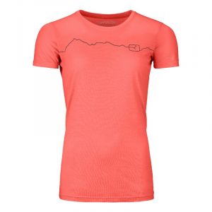 Ortovox Women's 150 Cool Mountain - T-shirt en laine mérinos taille XS, orange