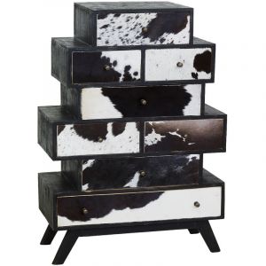 Aubry Gaspard Grande commode Zigzag Vache noire