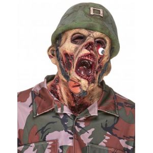 Image de Masque latex soldat zombie adulte