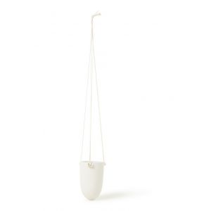 Image de Ferm Living Pot suspendu Speckle Small / Grès - Ø 13,5 x H 18,5 cm blanc en céramique