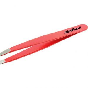 RickiParodi Pinça Oblíqua Inox Vermelha 9cm