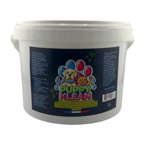 Absorbant urine chien et chat poudre eucalyptus désodorisante anti-odeurs efficace maison et litière - seau de 3 litres
