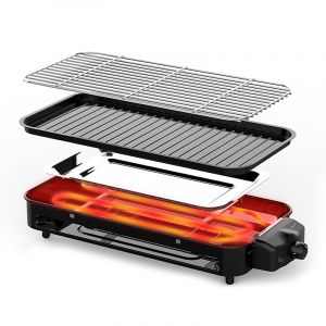 Dam Gril &eacute;lectrique 2 en 1 de 1500w. Thermostat r&eacute;glable avec 5 intensit&eacute;s.