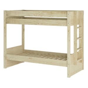Lit superpose Elora Bois naturel 90x190 cm - Bois naturel