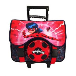 PLUME DOREE FORTNITE PLUME DOREE MIRACULOUS Cartable à roulettes 41x36x20cm 2 compartiments + 1 poche zip simple
