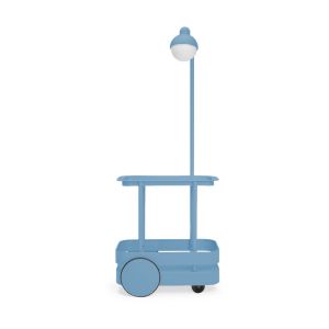Fatboy Desserte avec lampadaire en aluminium bleu clair 78 x 55 cm Jolly Trolley