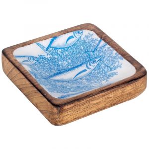 Signes Grimalt Bo&icirc;tes et plateaux carr&eacute;s pour assiettes &agrave; poisson Assiette Carr&eacute;e Bleue - 3x10x10cm