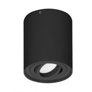 Adviti CAROLIN DLR GU10 Downlight Spot Plafonnier en Applique max 35W IP54 Rond Aluminium (noir)