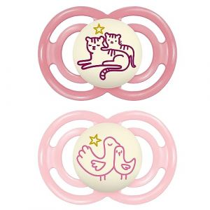 Mam Perfect Night Schnuller Silikon Rosa 6-16