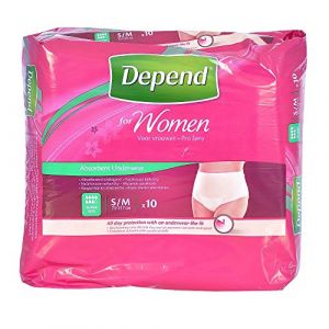 Depend Active Fit Femme Taille S/M - Medium 8 Pantalons pour Incontinence
