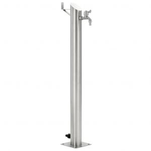 Image de VidaXL Colonne &agrave; eau de jardin ronde Acier inoxydable 95 cm