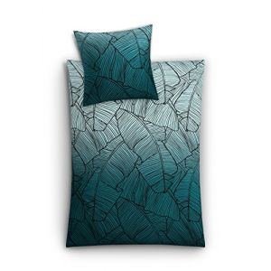 Kleine Wolke Parure de lit, p&eacute;trole, 155 x 220 cm