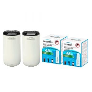 Thermacell Diffuseur Anti-Moustiques & Moustiques Tigres - Extérieur - Sans Fil Nomade - Zone de Protection 20m² - Effet Rapide - Inodore - 2