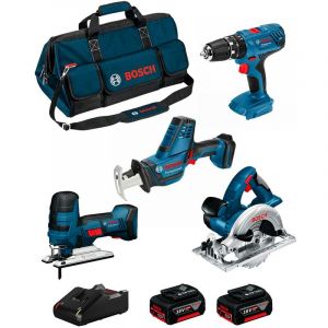 Bosch Kit 18V BK404BAG (GSA 18 V-LI C GST 18 V-LI S GKS 18 V-LI GSB 18V-21 2 x 5,0 Ah GAL18V-40 Sac)