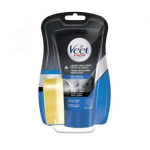 Veet Men Crema Depilatoria Sotto la Doccia Pelli Sensibili