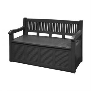 Banc de coffre Salzburg foncé 130 60 85 cm Gris