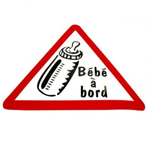 1 sticker autocollant OTM Triangle Bébé à Bord