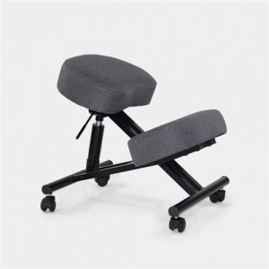 Bodyline alt And M age Chaise orthopédique suédoise ergonomique en tissu et en métal Balance Lux, Couleur: Gris foncé