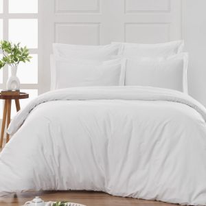 Image de Sensei Drap Plat Plat Percale UNI - Blanc, Coton, 240x310