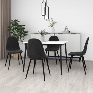 VidaXL Chaises De Salle ¿¿ Manger 4 Pcs Noir Velours