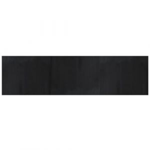 VidaXL Tapis rectangulaire noir 80x300 cm bambou Noir