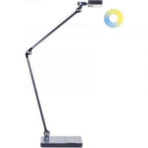 Beliani Lampe de Bureau Noire à led Tactile Intensité Variable Bras Ajustable Moderne Lacerta