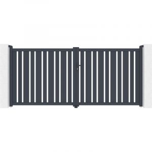 Casanoov - Portail aluminium battant 3,5m veymont 350x160cm gris