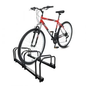 Vounot Râtelier Vélo 3 Vélos Range Vélo Système Range Vélo Rangement pour Vélo Support pour Bicyclette Sol ou Mural en Acier Revêtu Support de Rangement Vélo Jardin ou Garage Râtelier Familial Noir