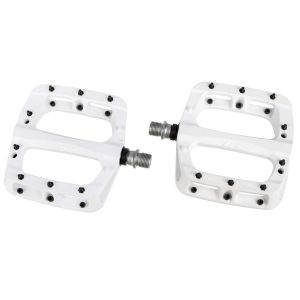 HT Components PA03A Pédales Plates Nylon renforcé Mixte Adulte, Blanc