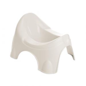 Thermobaby Pot INITIO - Pot pour enfant - Pot d'Apprentissage De La Propret&eacute; - Pratique - Confortable - &Agrave; partir de 18 Mois - Fabriqu&eacute; en France - Blanc Cr&egrave;me