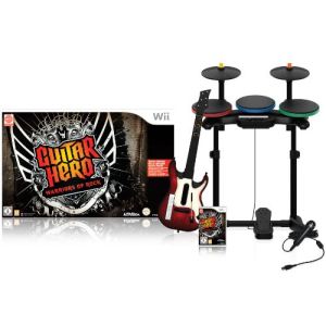 Guitar Hero : Warriors of Rock - Kit jeu + guitare + batterie + micro [Wii]