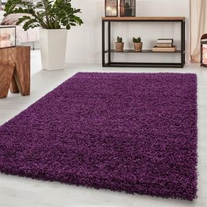 Image de Life SHAGGY - Tapis Uni à poils longs - Violet 120 x 170 cm