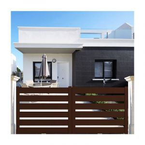 Packit Portail aluminium coulissant sah en kit dimension L.3000 (entre piliers) x H.1500 mm Couleurs Marron (ral 1247) Expédition gratuite en France
